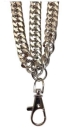 key chain 3 chains silver