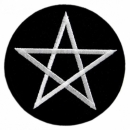 Aufn&auml;her - Pentagramm - gestickt