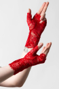 The Night Lace Gloves [SCARLET] - one size
