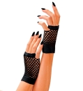 Short Fishnet Gloves Black - one size
