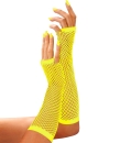 Fishnet Gloves Yellow - one size