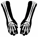 Skeleton Armwarmers White