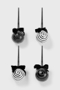 Downward Spiral Ornaments - Set of 4