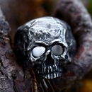 Rotting Skull Steel Ring