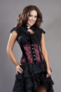 Petra Underbust Burgundy Satin Flock