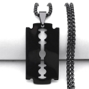 Black Razorblade Necklace