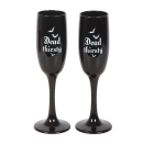 2 Dead Thirsty Champagne Flutes