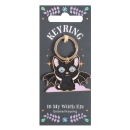 Black In My Witch Era Bat Cat Enamel Keyring